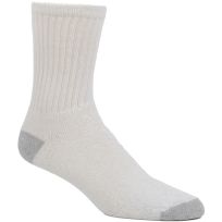 Railroad Sock Crew Socks, 6-Pack, 8090, White / Grey, 9 - 11