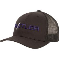 Rattler Rope Trucker Snapback Cap with 3D Embroidered Logo, CAPRR36, Black, Medium / Large
