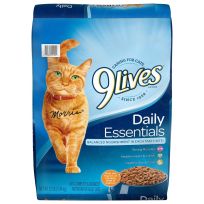 9Lives® Daily Essentials Dry Cat Food, Chicken, Beef & Salmon, 7910052195, 12 LB Bag