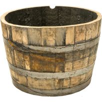 Real Wood Products Jack Daniels Oak Half Garden Barrel, B100