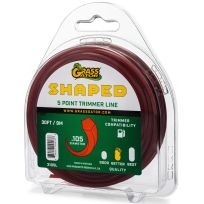 Grass Gator Shaped 5-Point Trimmer Line .105 Diameter, 3105L, 30 FT