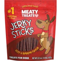 MEATY TREATS® Jerky Sticks Dog Treats, Beef & Pepperoni, 17058, 22.5 OZ Bag
