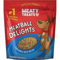 MEATY TREATS® Meatball Delights Dog Treats, Chicken & Rice, 17111, 20 OZ Bag