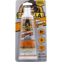 GORILLA® Max Clear Construction Adhesive, 105045, 2.5 OZ