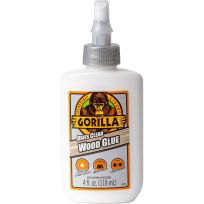 GORILLA® Dries Clear Wood Glue, 109788, 4 OZ