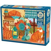 Cobble Hill Pumpkin Patch Cats, 500 Piece Puzzle, 45075