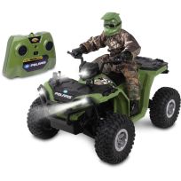 Nkok RealTree Polaris RC Sportsman XP 1000 with Hunter in fabric outfit (Green), 81432