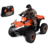 Nkok RealTree Polaris RC Sportsman XP 1000 with Hunter in fabric outfit (Orange/Black), 81433