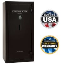 LIBERTY SAFE Centurion 24-Gun E-Lock Safe, CN24-BKT-FE-DP, Black Textured
