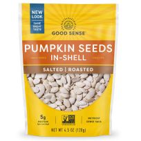 GOOD SENSE® Roasted/Salted In-Shell Pumpkin Seeds, 86895, 4.5 OZ