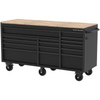 BLACK DIAMOND™ 72 IN Heavy-Duty 15-Drawer Mobile Workbench, BDTS-72MW15BK