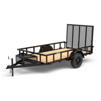 Carry-On Steel Utility Trailer with Wood Floor and Ramp, 5.5X10GWPR, 5.5 FT x 10 FT