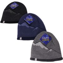 POLAR EXTREME Knit Mountain Sherpa Lined Tech Hat, PE-T-HAT-501, Assorted, One Size Fits Most