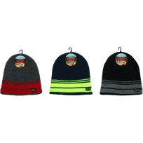 POLAR EXTREME Pull on Sherpa Lined Ribbed Hat, PE-H-HAT-063-B, Assorted, One Size Fits Most