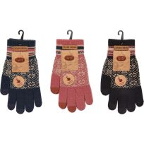 CLEAR CREEK Jacquard Knit Texting Gloves, CC-GLV-208, Assorted, One Size Fits Most