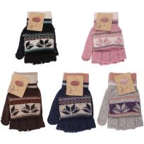 CLEAR CREEK Pop Top Wool Blend Jacquard Gloves, CC-GLV-PTJ, Assorted