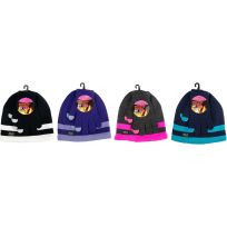 POLAR EXTREME Double Stripe Fleece lined Hat & Glove Set, PE-H-050-SET-G, Assorted Stripe
