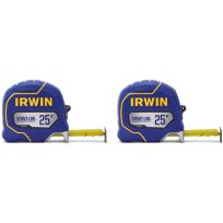 Irwin STRAIT-LINE Tape Measure, 2-Pack, IWHT39396S, 25 FT