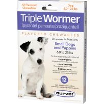 Durvet Triple Wormer, Puppies & Small Dogs, 12-Count, 051663