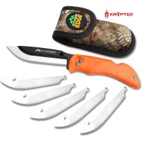 OUTDOOR EDGE® 3.5" Razor-Pro L with 6 Replacement Blades, RB-20C, Orange
