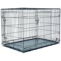 MAIN ST. PET™ 42" 2-Door Folding Pet Crate with Divider, MSP-011