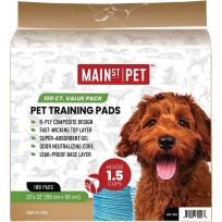 MAIN ST. PET™ 22" x 22" Pet Training Pads, 100-Pack, MSP-038