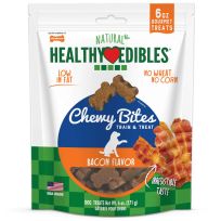 Nylabone® Natural Healthy Edibles Chewy Bites Soft Dog Treats, Bacon, NECB500M06P, 6 OZ Bag