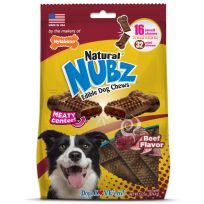Nylabone® Natural Nubz Meaty Center Natural Long Lasting Edible Dog Chews, Beef, 30-Count, NENM501M16W