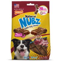 Nylabone® Natural Nubz Meaty Center Natural Long Lasting Edible Dog Chews, Beef, 20-Count, NENM501M20W