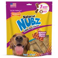 Nylabone® Natural Nubz Long Lasting Bacon Dog Treats Jumbo, 7-Count, NEN103M07W