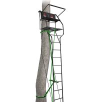 PRIMAL OUTDOORS® 18' Double Vantage Two-Person Deluxe Grip Jaw & Truss Ladder Stand, PVLS-521