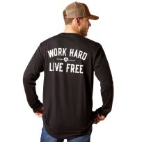 Ariat® Men's Rebar™ Cotton Strong WHLF Long Sleeve T-Shirt