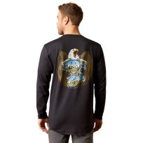Ariat® Men's Rebar™ Workman Chrome Moto Eagle Long Sleeve T-Shirt