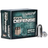 LIBERTY AMMUNITION Civil Defense 45 ACP +P 78 Grain 1900 FPS, 20-Rounds, 86376
