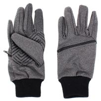Igloos Built Stretch Fleece Touch Glove with Zipper Pocket, Assorted Sizes & Colors, A01-MG089-00