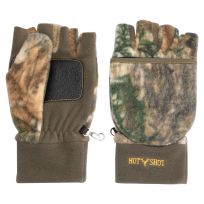 HOT SHOT® Men's "Bulls-Eye" Microfleece Hunting Glove with Pop-Top Mitten