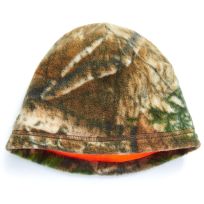 HOT SHOT® 100% Polyester 220g Fleece Camo/Blaze Reversible Beanie, B04-1E-032BC-BLZ, Blaze / Realtree Edge, One Size Fits Most