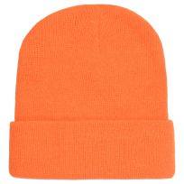 HOT SHOT® 100% Acrylic Knit Cuff Cap, B04-46-670-IO, Blaze Orange, One Size Fits Most