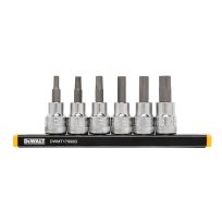DEWALT 3/8 in. Drive SAE Hex Bit Socket Set, 6-Piece, DWMT17000