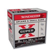 Winchester Super X High Brass Upland & Small Game 20 Gauge Shotshells, 2-3/4", #7.5 Shot, 25-Rounds, X207