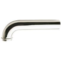 PlumbPak® Wall Tube with Shallow Flange, 1-1/4 IN x 7 IN, PP3CP, Chrome Plated