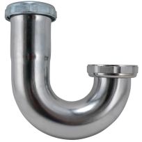 PlumbPak® J-Bend Sink Trap with Captured Nut, 1-1/2 IN, PP7CP, Chrome Plated