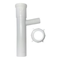 PlumbPak® Plastic Branch Tailpiece, 1-1/2 IN x 8 IN with 7/8 IN O.D., PP66-4W, White