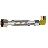 PlumbPak® Stainless Steel Dishwasher Connector with Elbow Adapter, 3/8 IN Compression  x 1/2 IN MIP x 60 IN, PP23833