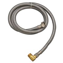 PlumbPak® Stainless Steel Dishwasher Connector with Elbow Adapter, 1/2 IN FIP x 3/8 IN MIP x 48 IN, PP23836