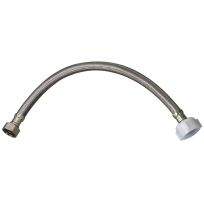 PlumbPak® EZ Toilet Stainless Steel Supply Tube, 1/2 IN FIP x 7/8 IN Ballcock x 12 IN, PP23812