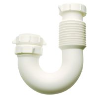 PlumbPak® Plastic Flex 'N Fit J-Bend for IPS Elbow, 1-1/2 IN, PP812-55, White