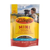 Zuke's® Mini Naturals Soft And Chewy Dog Treats, Natural Treat Bites With Beef Recipe, 625-026-15, 16 OZ Pouch