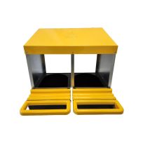 Rugged Ranch RUGG'EGG' RANCH Roll Back 2 Hole Nesting Box, ROLLBK2HNB, Yellow