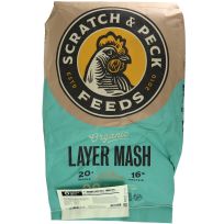 Scratch And Peck Naturally Free Organic Chicken and Duck 16% Layer Mash, 011853, 40 LB Bag